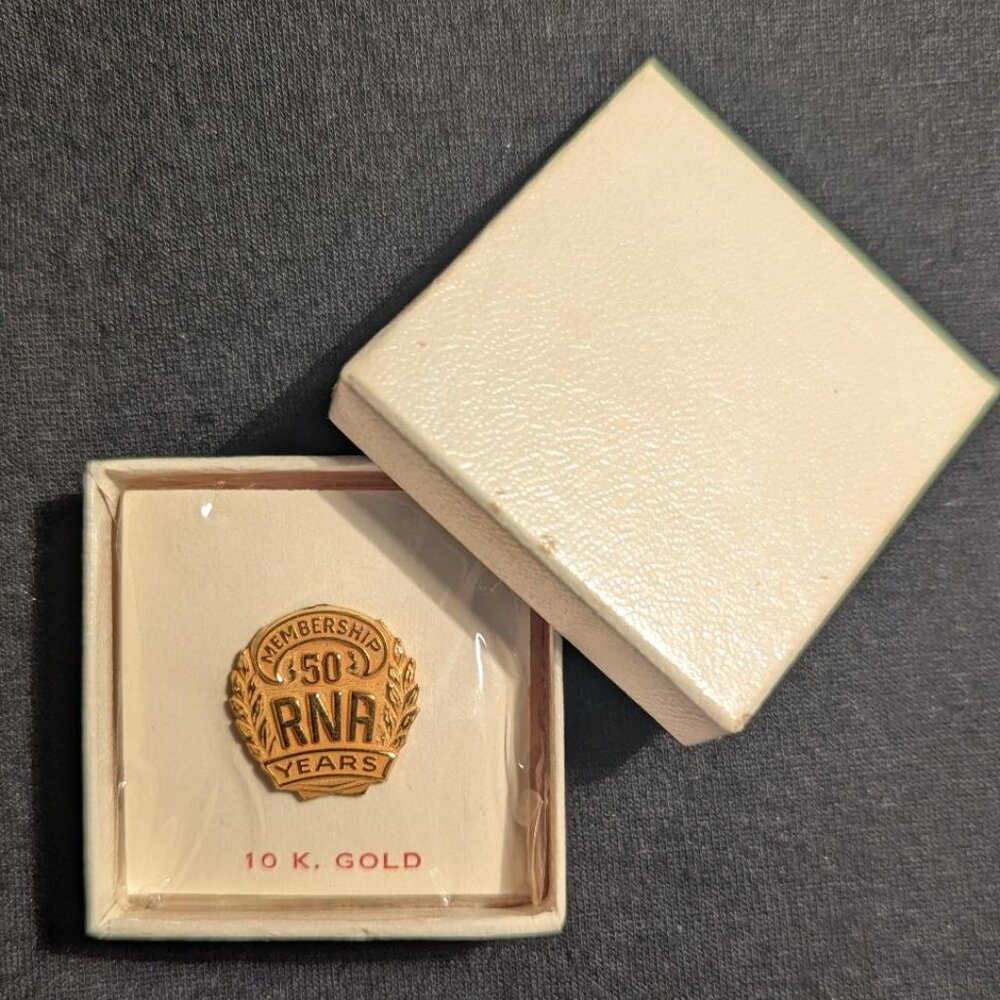 Solid 10K Gold Royal Neighbors of America “RNA” 50 Year Membership Pin